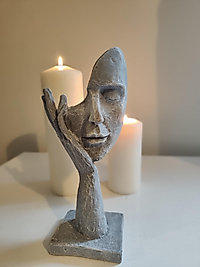 Rustik Soyut yüz Biblo