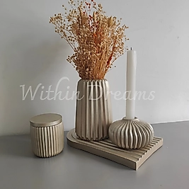 Platin Bohem   4 Parça Seramik Seti