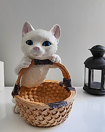🐾 Dekoratif Sepetli Kedi Organizer  🐾