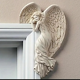 Fildişi Eskitme Zarif Kapı Meleği( Sağ köşe )