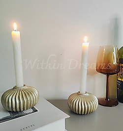 Platin Bohem Şamdan Takımı & 2'li Set