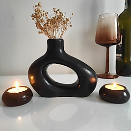 Geometrik Vazo &Mumluk Seti