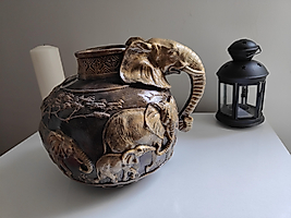 El Yapımı,polyester  Filli  Vazo (28x27)