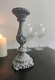 Vintage Gri Şamdan & 28 cm