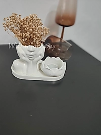 Minimal Yüz Formlu 3'lü Dekoratif Set