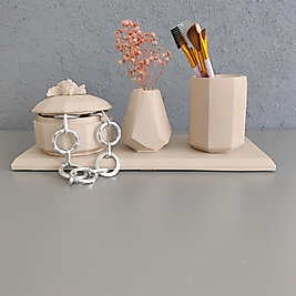 El Yapımı Makyaj Masası Seti &Banyo Seti (4 parça )