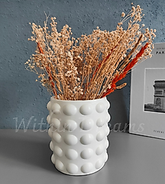 Krem  Bubble Vazo &Kaşıklık