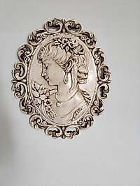 Fildişi Eskitme Antik Zarafet Duvar Panosu &20x25