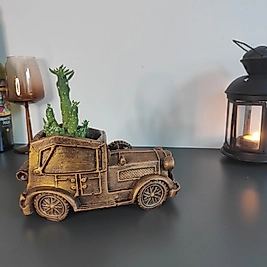 Altın Eskitme Retro Klasik Araba Saksı & Biblo