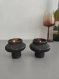 El Yapımı minimal Tealight Mumluk & 2'li Set
